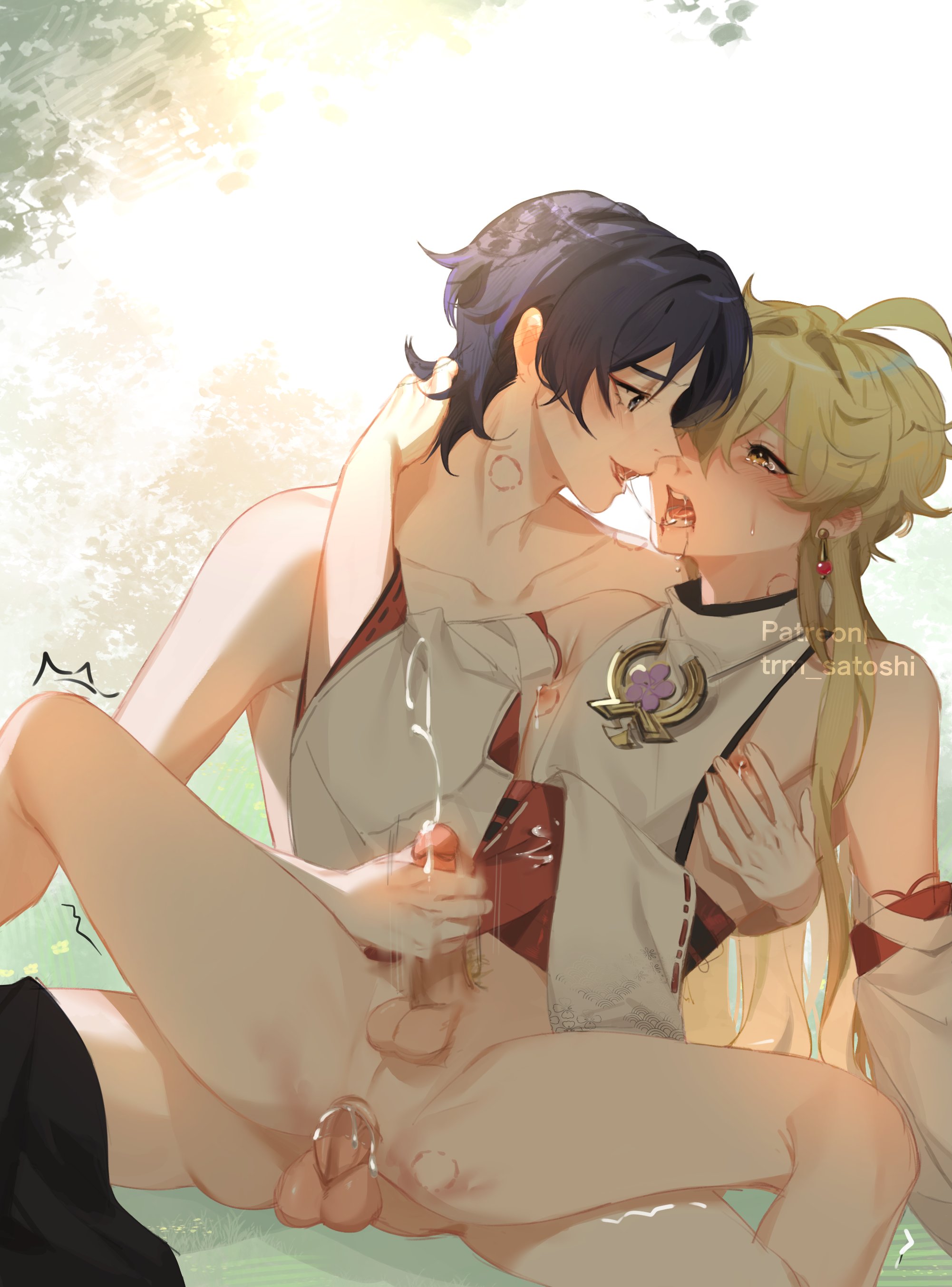 Post for those who like: aether(genshin_impact), anal, anal_sex, bite_mark,...