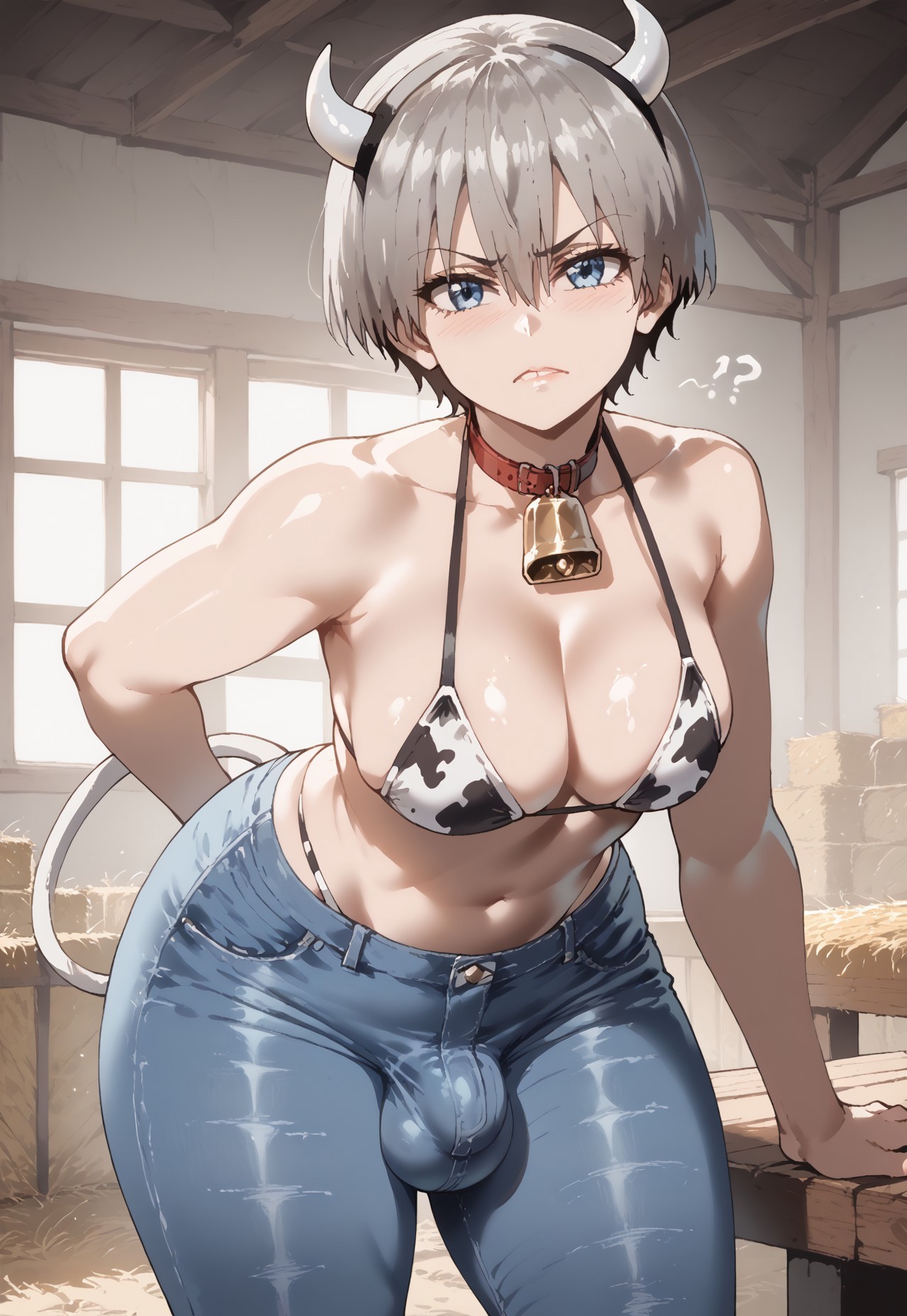 ...futanari, jeans, jouthechou, penis_bulge, thiccwithaq(ai_style), <b>uzaki</b>-<b>c...</b>